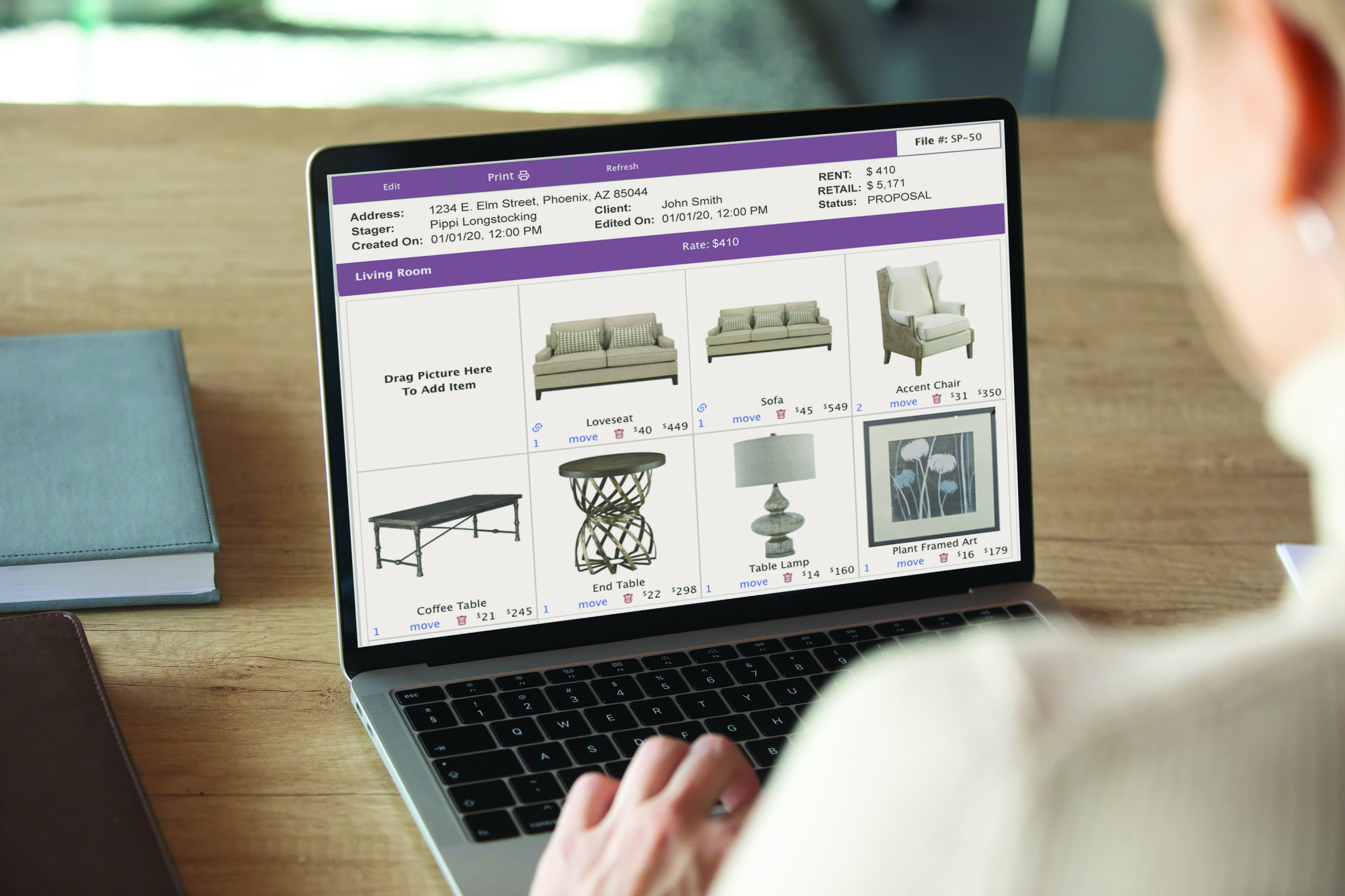 image of someone using the StagingBuilder